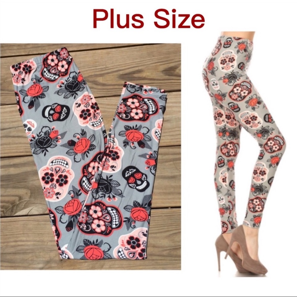Plus size skeleton leggings
